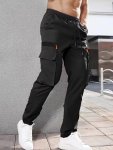 Men's Casual Cargo Pants: Versatile Straight-leg Design With Multiple Pockets For Practicality And Style. Suitable For All Seaso