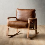 Arabella Leather Rocking Chair Oak