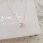 Ro E 925 Sterling Silver Small Rose Necklace 6MM On 45CM Chain
