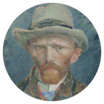 Rsw Van Gogh Self Portrait Wall Decal - 100CM L X 100CM H