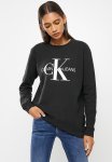 Calvin Klein Core Monogram Logo Sweatshirt - Black