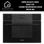 Smeg Black Linea Built-in Combi Microwave 45CM - 60CM 40L