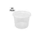 500ML Tub & Lid Clear 10’S
