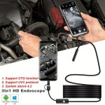 3-IN-1 Type-c USB Inspection Camera For Industrial HD Cameras Endoscope Tube Sink Drain Pipe Camera With 6 LED Light Adjustable