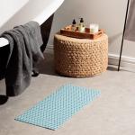 Hexagonal Pvc Bath Mat Aqua