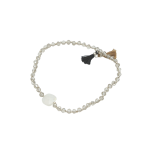 Opalite Gem & Smoky Beaded Anklet