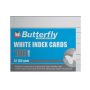 A7 White Index Cards 100 Butterfly