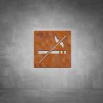 No Smoking Sign - Rust - Powder Coated Aluminum