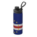 Flag Of Cape Verde Water Bottle 18OZ Leak-proof Stainless Steel Insulated Water Bottles For Sports Travel