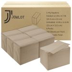 Jowlot Disposable Fold Napkins 13"X11.6" 1-PLY 1500 Count Paper Dinner Napkins Brown Napkins Bulk For Restaurants And Cafes 16.2
