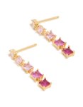 Goldair Gold Pink Cubic Zirconia Gradient Drop Earrings