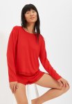 Knitted Pajamas Set - Red