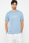 Calvin Klein Ck Address Logo Tee - Iceland Blue