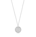 Silver Rope Disc Necklace