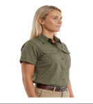 Ladies Bush Shirt Ripstop Ss Olive Sml