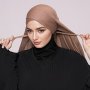 Solid Color Jersey Hijab Boho Thin Breathable Soft Cozy Lace-up Headscarf Forehead Crisscross Sunscreen Head Wrap For Women