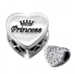 C64-C10414 - 925 Sterling Silver Princess Sparkle European Charm Bead