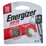 Energizer Lithium Coin Battery CR2016 3V 2 Piece