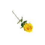 Artificial Velvet Rose Yellow