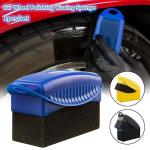 1PC Car Wheel Polishing Waxing Sponge Abs Plastics Handle Tire Cleaning Contour Dressing Applicator Pad For Detailing Accessorie