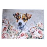 Deco Print Paper Jack Russel And Peonies A3