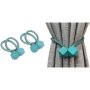 Matoc Magnetic Curtain Rope Tieback - Rock Design - Turquoise