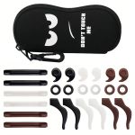 Eyeglasses Accessories - 12 Pairs Eyeglasses Retainers And 1 Zipper Eyeglass Case