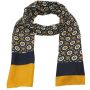 BlackBerry Blackcherry Rings Print Scarf-navy/white/brown