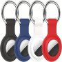 4PCS Compatible With Airtag Case Keychain Silicone Key Ring Cases Tags Chain Apple Gps Item Finders Accessories