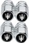 4PCS Car Tire Valve Stem Caps For Maserati Quattroporte Ghibli Levante All Modelswheel Cap Msld_silver