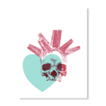 Heart Skulls Art Print - A3
