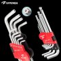 Premium Allen Wrench Set - Long Arm Ball End Hex Keys Cr-v Steel Torx Star Key Set Hexagon Head Spanner - Perfect For Car