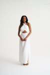 Ella Cut Out Maxi - White XXL