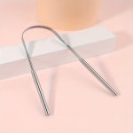 Tongue Scraper Tongue Coating Scraper Fresh Breath For Oral Care Stainless Steel Tongue Cleaners Tongue Cleaning Tools For Adult
