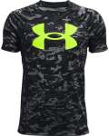 Boys' Ua Tech Big Logo Printed Short Sleeve - Black Yxs