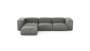 Four Module Chaise Sofa - Leather - Light Grey - 314CM X 199CM