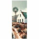 Tear Resistant Door Print Karoo Aqua House