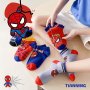 5 Pairs Cartoon Spider Hero Pattern Boy's Short Crew Socks Breathable Comfy Casual Socks Sweat-absorbing Fashion Socks