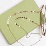 Metal Glasses Chains Assorted Designs - Disc Gold