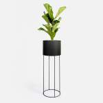 Emerging Creatives Drum Plant Stand - Black