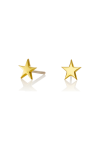 Tiny Star Studs - Brass With Sterling Silver Pins