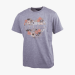 Kids Floral Heart Short Sleeve Tee Grey Mel - 15-16