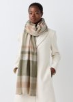 Check Frayed Scarf