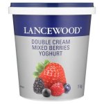 Lancewood Double Cream Mixed Berries Yoghurt 1KG
