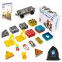 Magnetic Diamond Tiles - Construction/roadworks Set - 56 Pieces