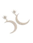 Silver Diamante Celestial Star & Moon Drop Earrings