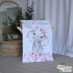 Fleece Blanket Duck Egg And Lilac Ellie
