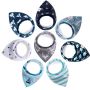 Baby Bibs Pure Cotton Printed Double Layer Triangle Towel Eight-pack Bib