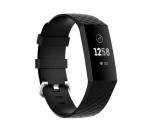 Silicone Strap For Fitbit Charge 3 4 Sense S m - Black 22 Mm Silicone Watch Strap Black