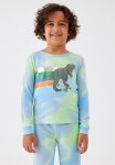Cotton On Cody Super Soft Long Sleeve Pyjama Set - Multi rainbow Skater Dino